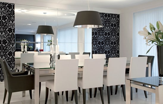 Salas de jantar decoradas